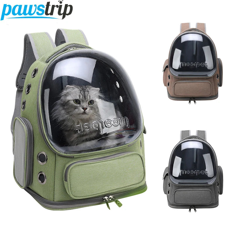 Sac de transport transparent pour chats et petits chiens, idéal pour les voyages en extérieur. Sac à dos respirant pour le transport des chats et petits chiens. Accessoires pour animaux de compagnie.