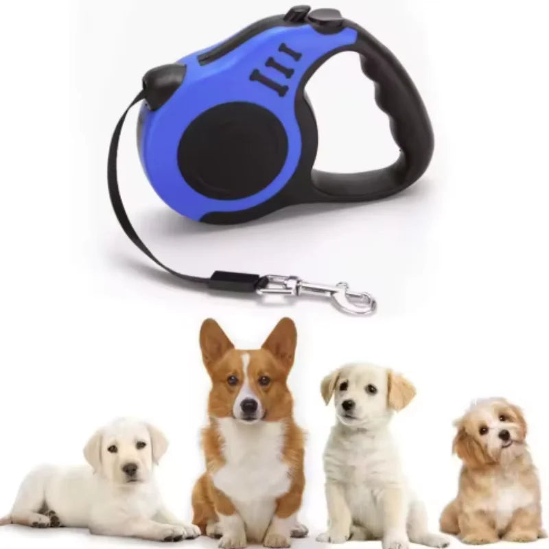 Laisse pour chien de 3 m ou 5 m, rétractable automatiquement, en nylon résistant, idéale pour les petits chiens et chats. Corde de traction pour chiots, parfaite pour les promenades, les voyages et la randonnée en extéri