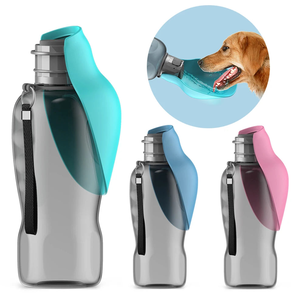Distributeur d'eau portable pour chiens de toutes tailles (800 ml), idéal pour les voyages et convient aux bouledogues et labradors.
