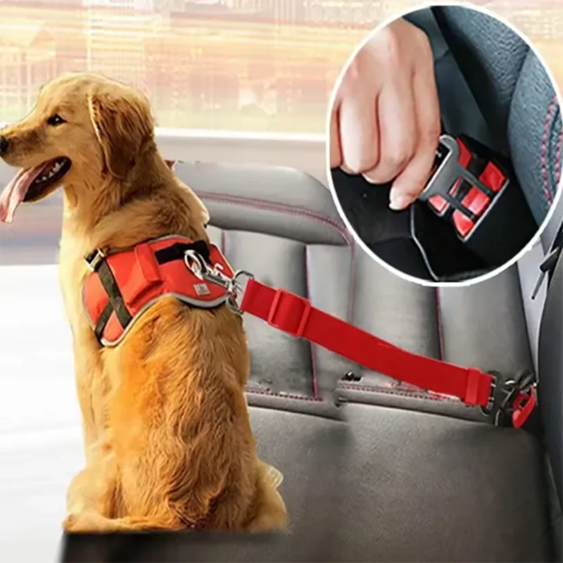 Nouvelle ceinture de sécurité pour chien en voiture, accessoire de voyage pour animaux de compagnie